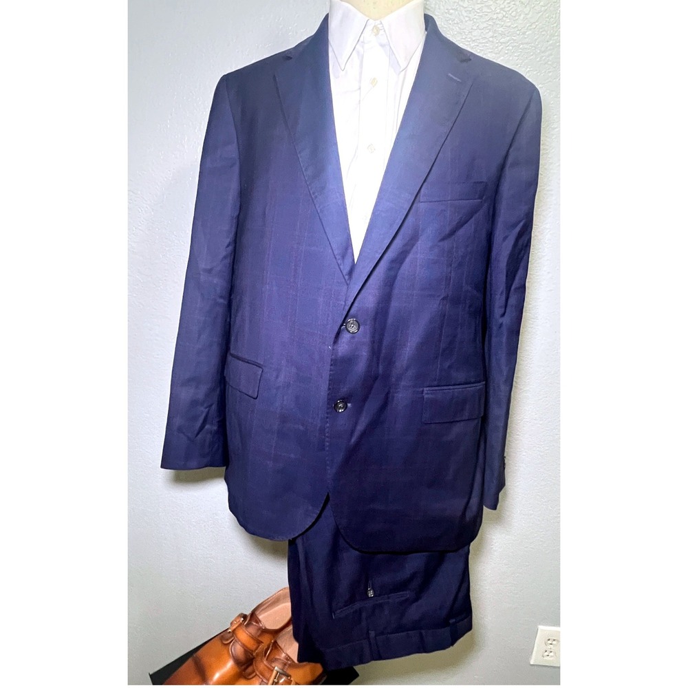 Cremieux Loro Piana Wool Suit Mens 48R Navy Blue Arthur CT Made in Italy 42 Pant